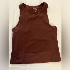 Abercrombie & Fitch YPB Seamless Core Ribbed Scuba Tank - Chocolate Brown